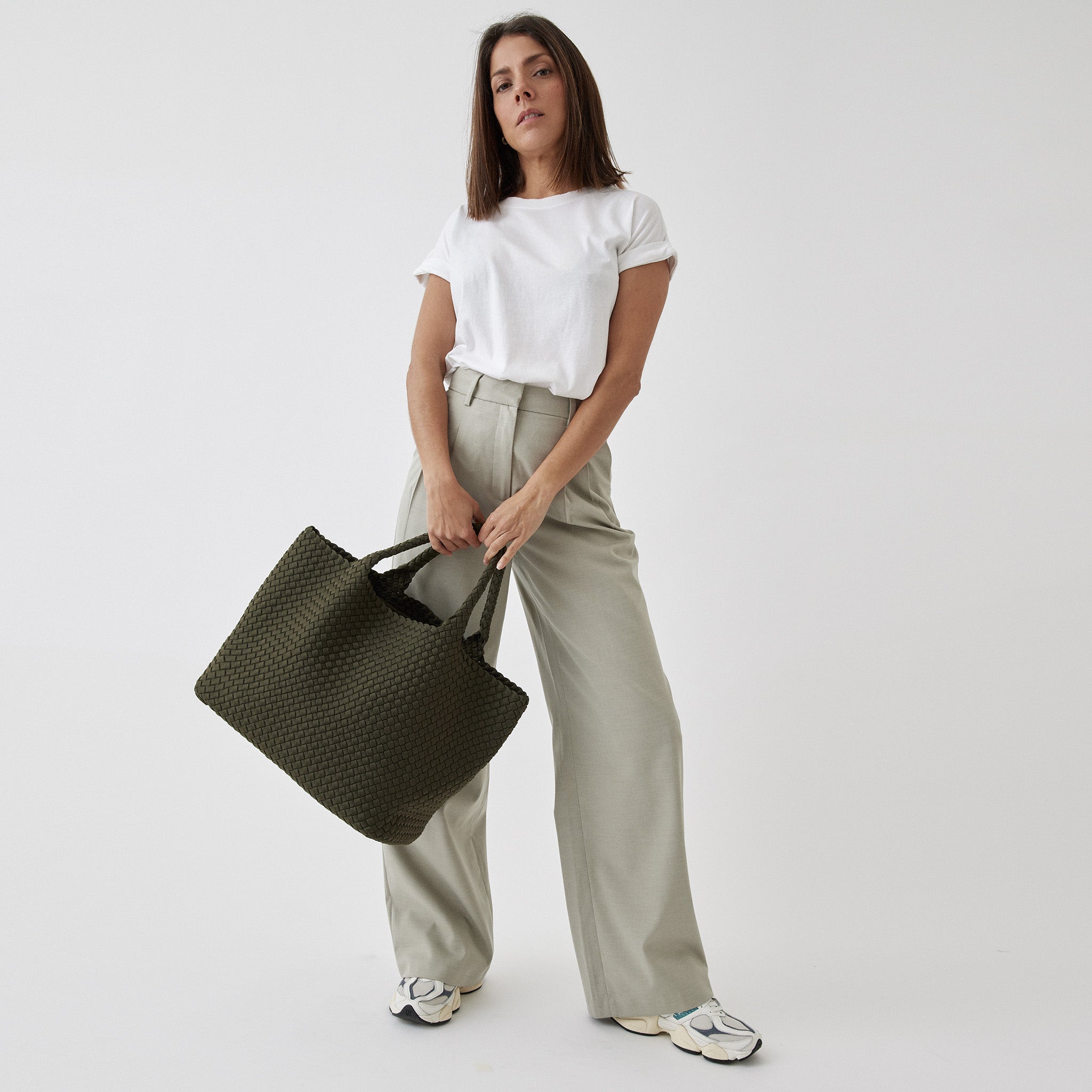 Army green tote bag sale