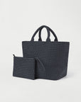 Woven neoprene Tote with a clutch bag