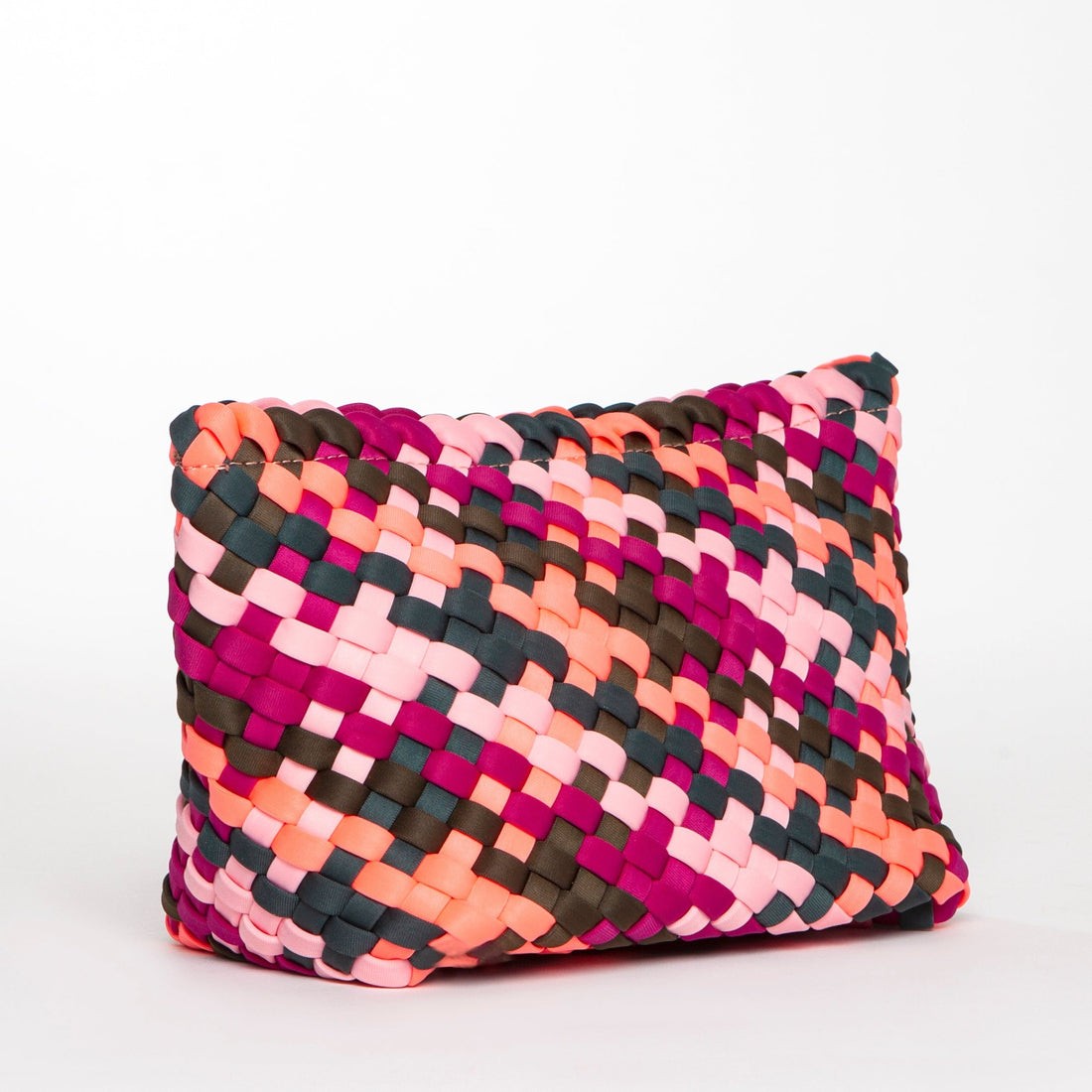 Andreina Bags Lola cosmetic multi colour accessory bag purse. Perfect accessory to take with you to the gym, beach, coffee or travelling. It can be folded and easily packed in the luggage. 
